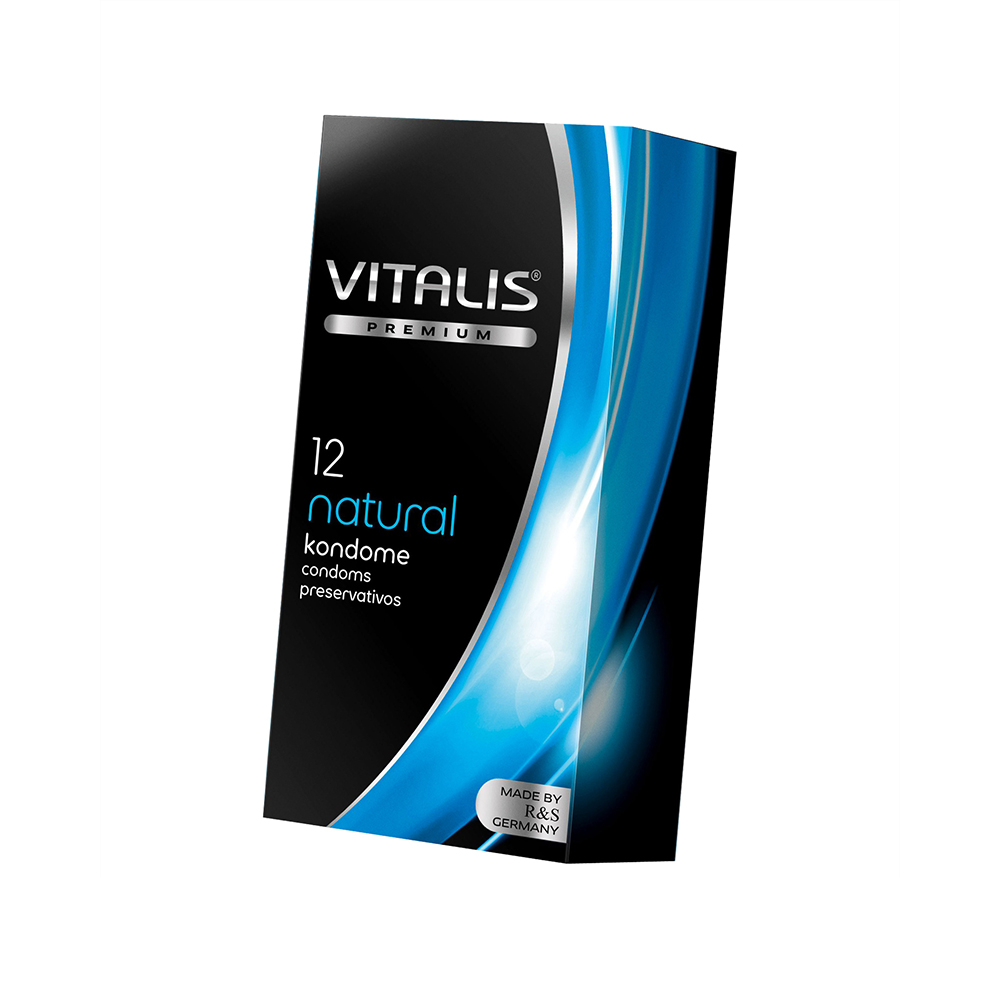 Презервативы Vitalis, premium, классические, 18 см, 5,3 см, 12 шт.