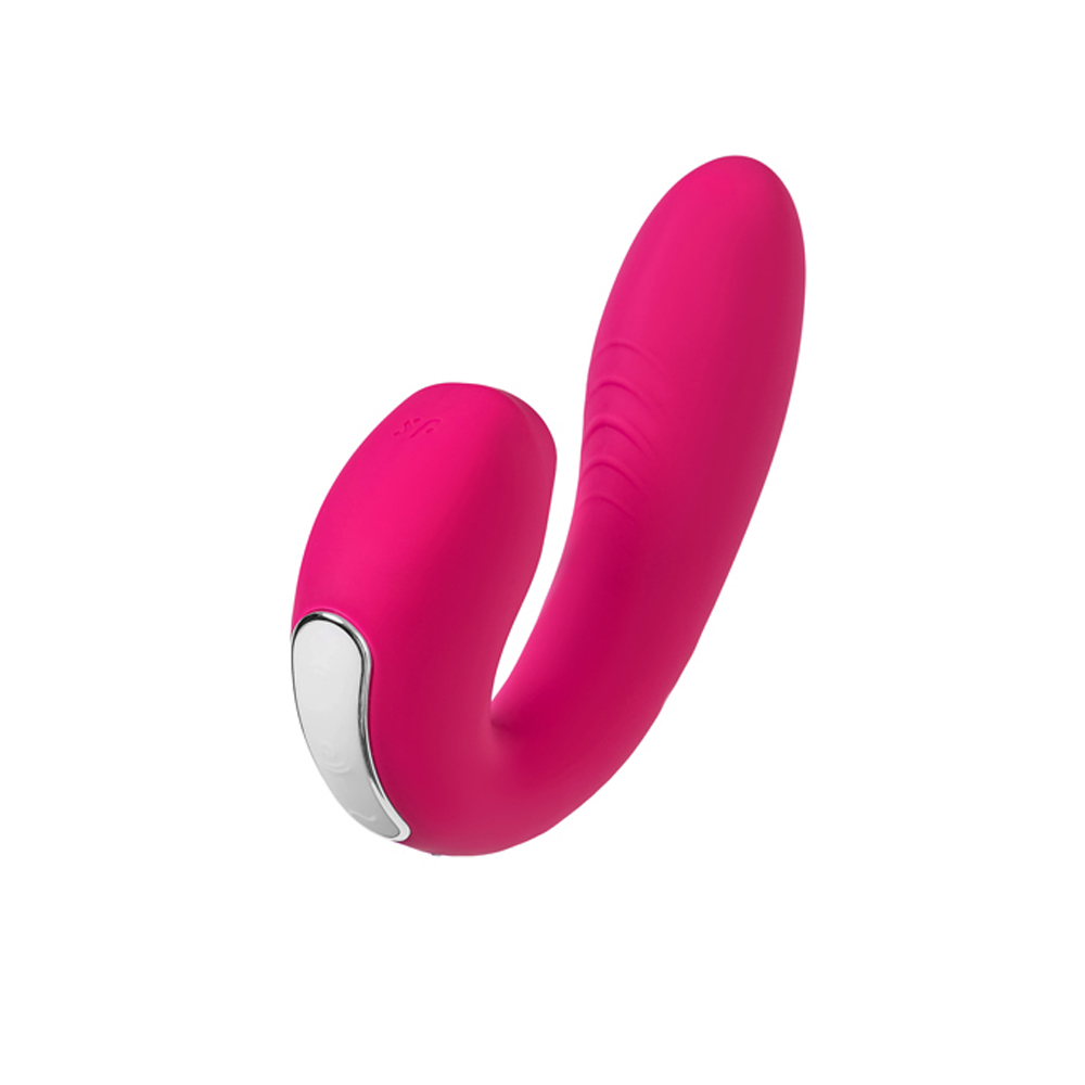 Вибратор Satisfyer Sunray, с вакуум-волновым стимулятором, силикон, розовый, 15 см