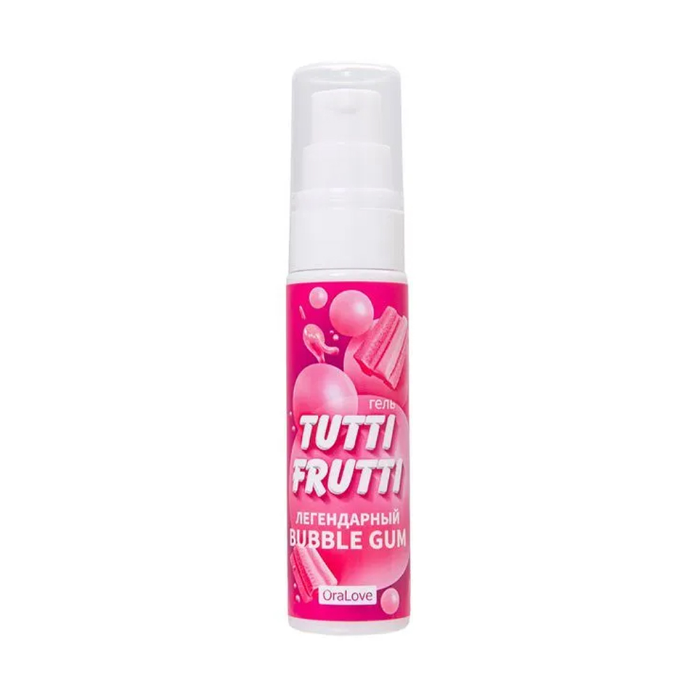 Съедобная гель-смазка TUTTI-FRUTTI для орального секса со вкусом BUBBLE GUM, 30 гр