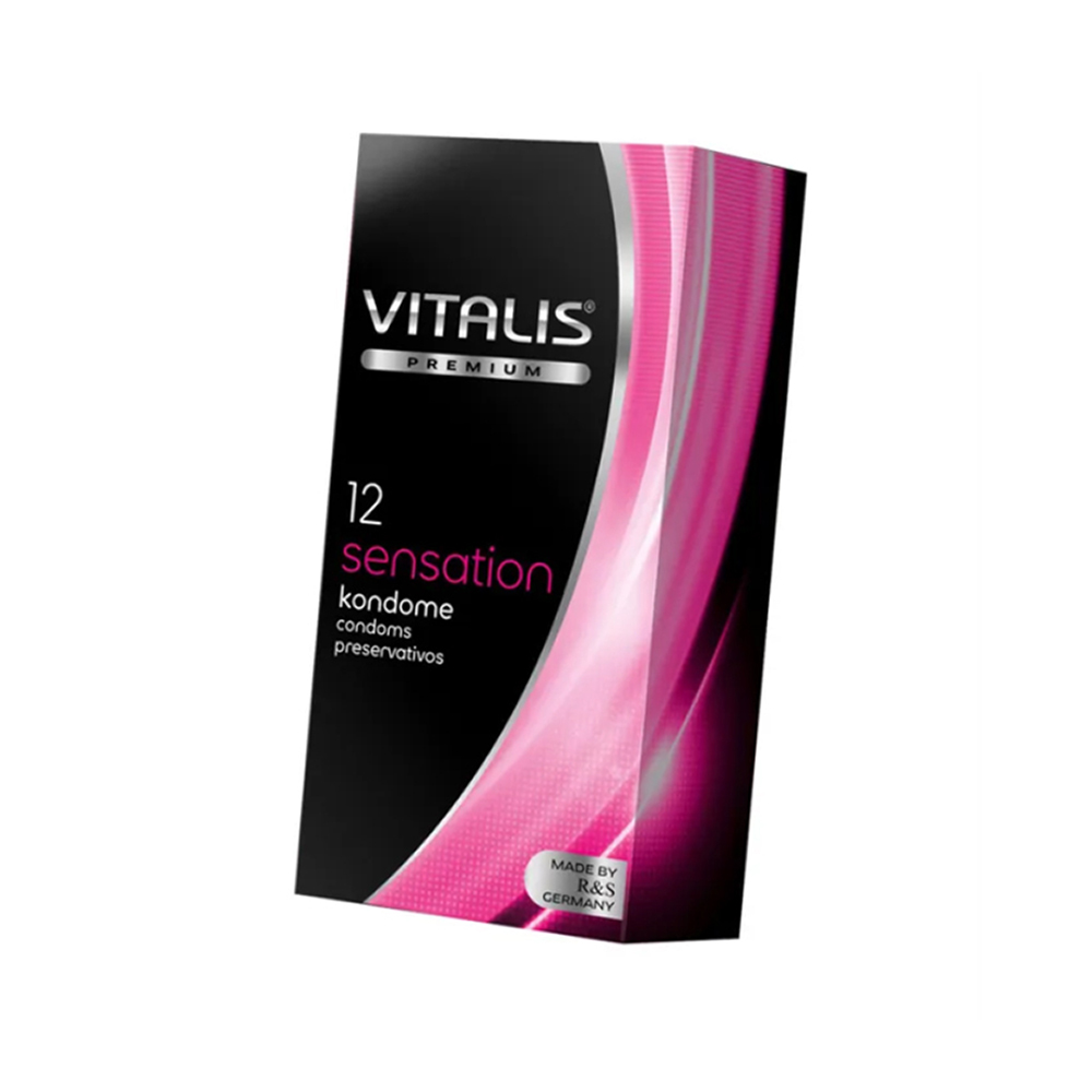 Презервативы Vitalis, premium, sensation, кольца, точечные, 18 см, 5,3 см, 12 шт.