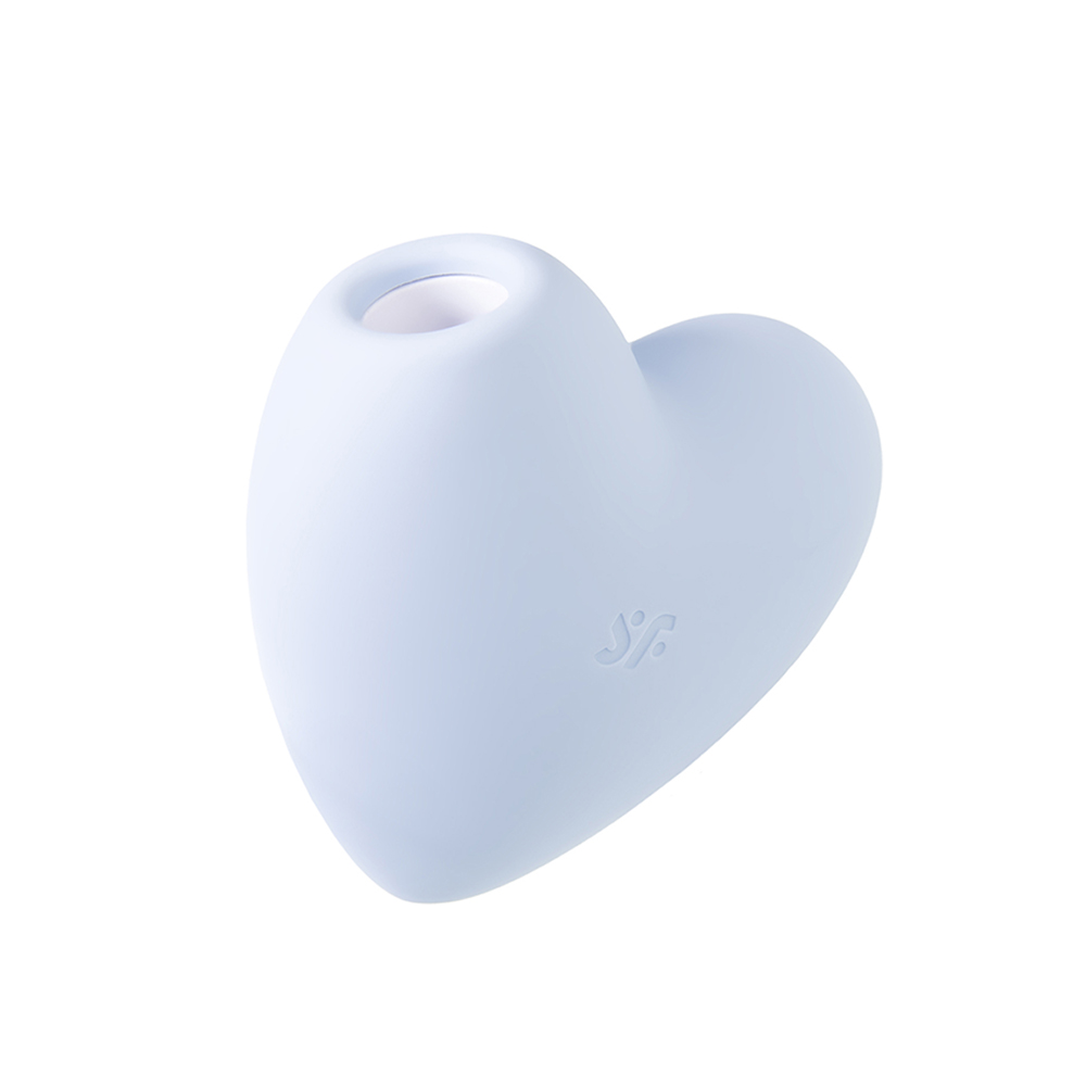 Вакуум-волновой бесконтактный стимулятор клитора Satisfyer Cutie Heart, силикон, голубой