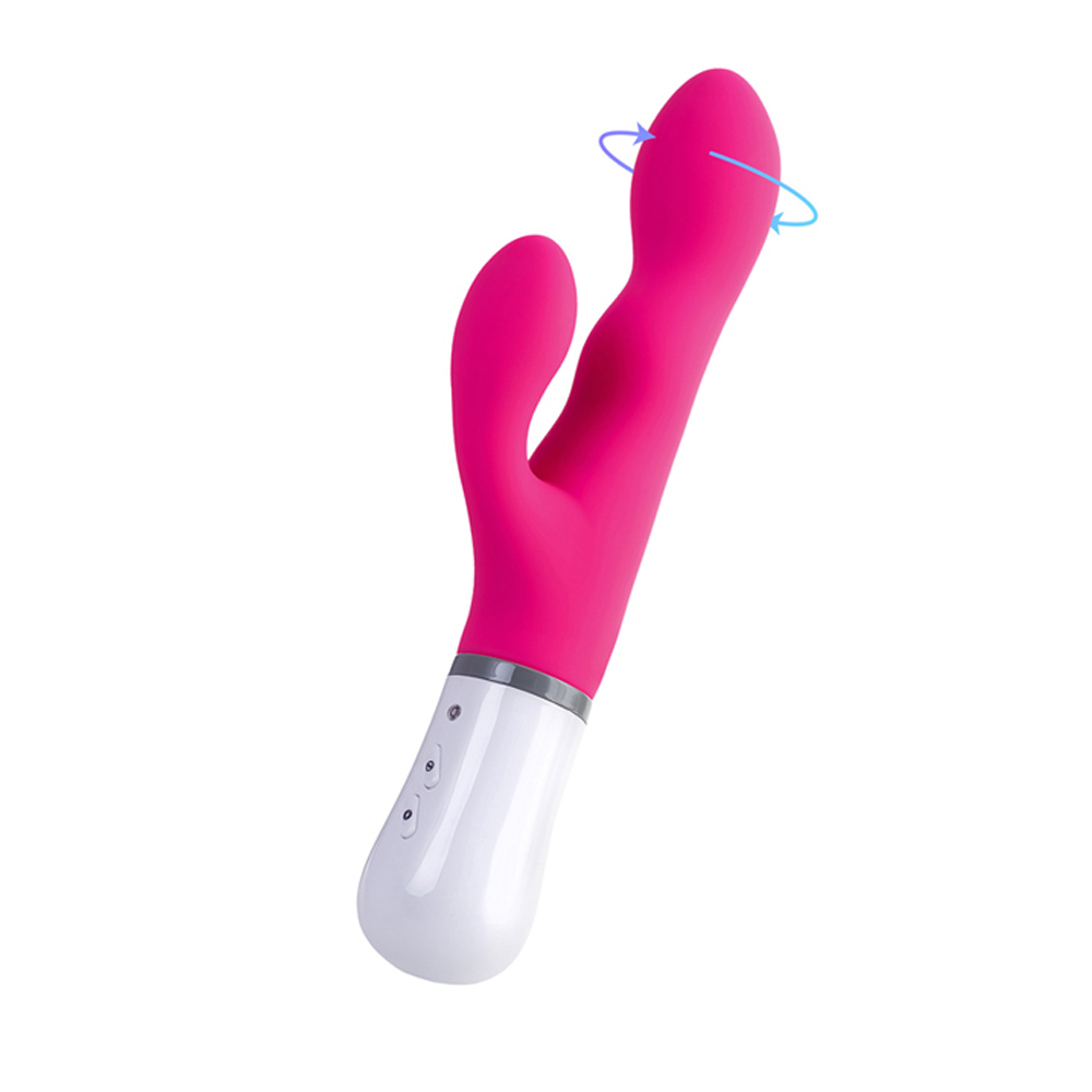 Вибратор LOVENSE Nora с клиторальным стимулятором, силикон, розовый, 20 см