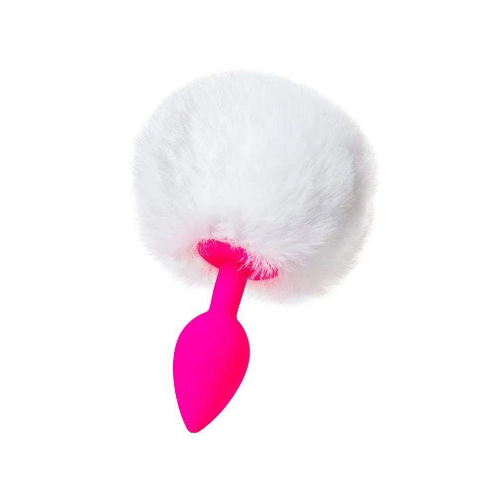 Анальная втулка с хвостом ToDo by Toyfa Sweet bunny, силикон, розовая, 13 см, Ø 2,8 см, 43 г