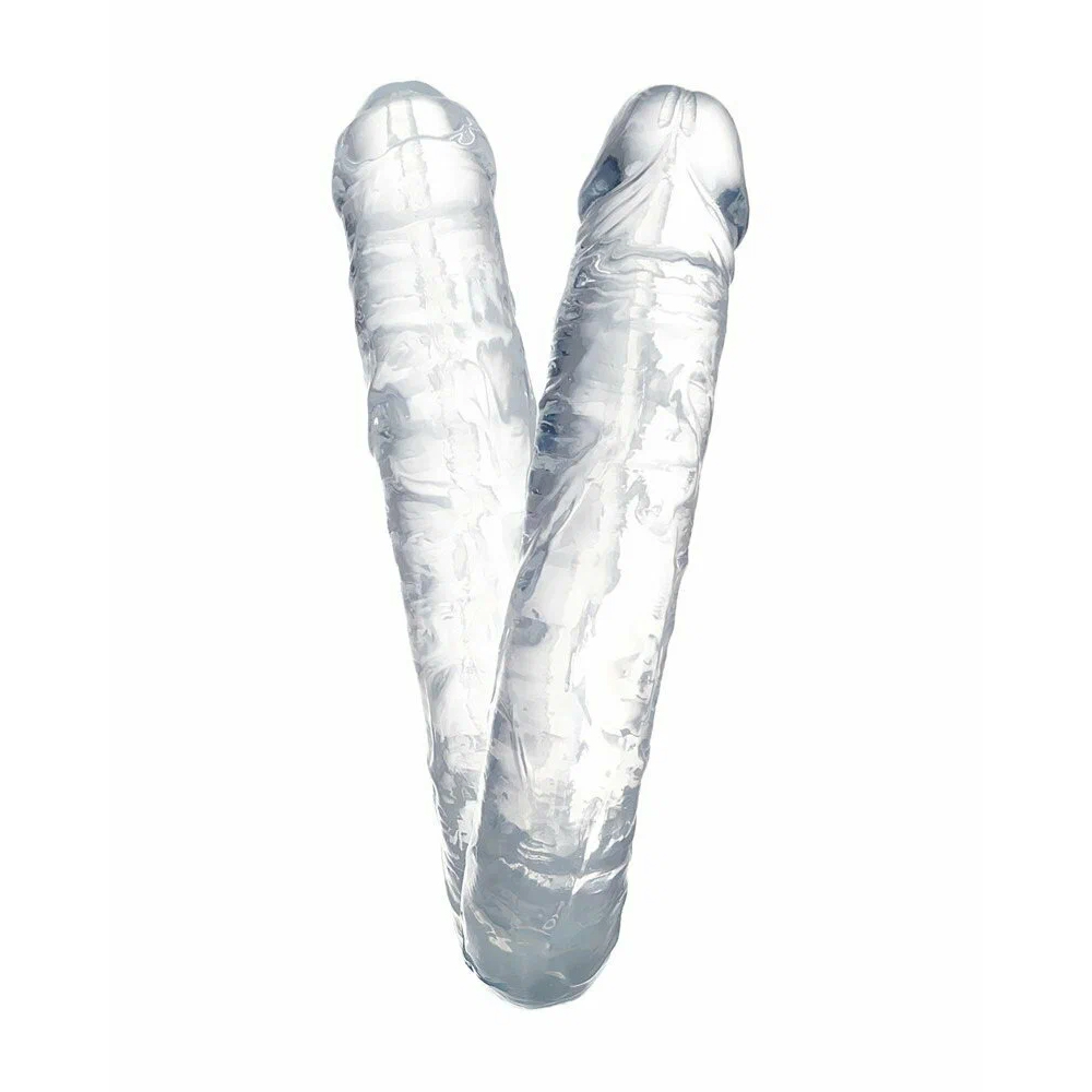 Фаллоимитатор двусторонний TOYFA Double Dildo, TPR, прозрачный, 40 см 1