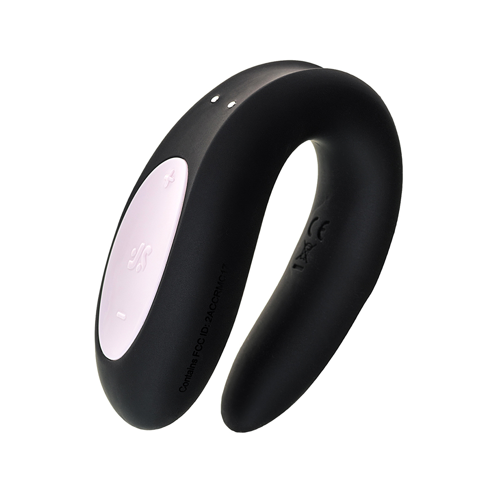 Многофункциональный стимулятор для пар Satisfyer Partner Double Joy, силикон, чёрный, 18 см.
