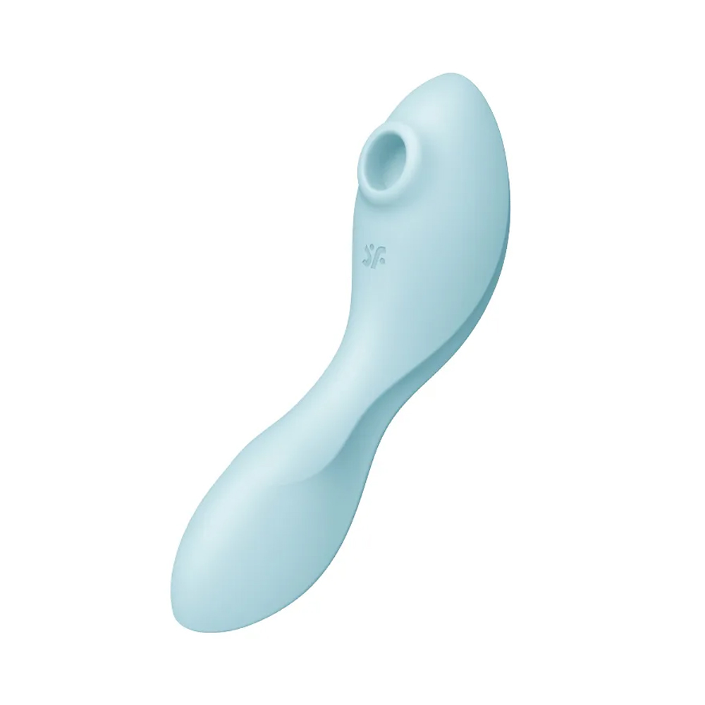 Вакуумный стимулятор клитора Satisfyer Curvy Trinity 5+, голубой