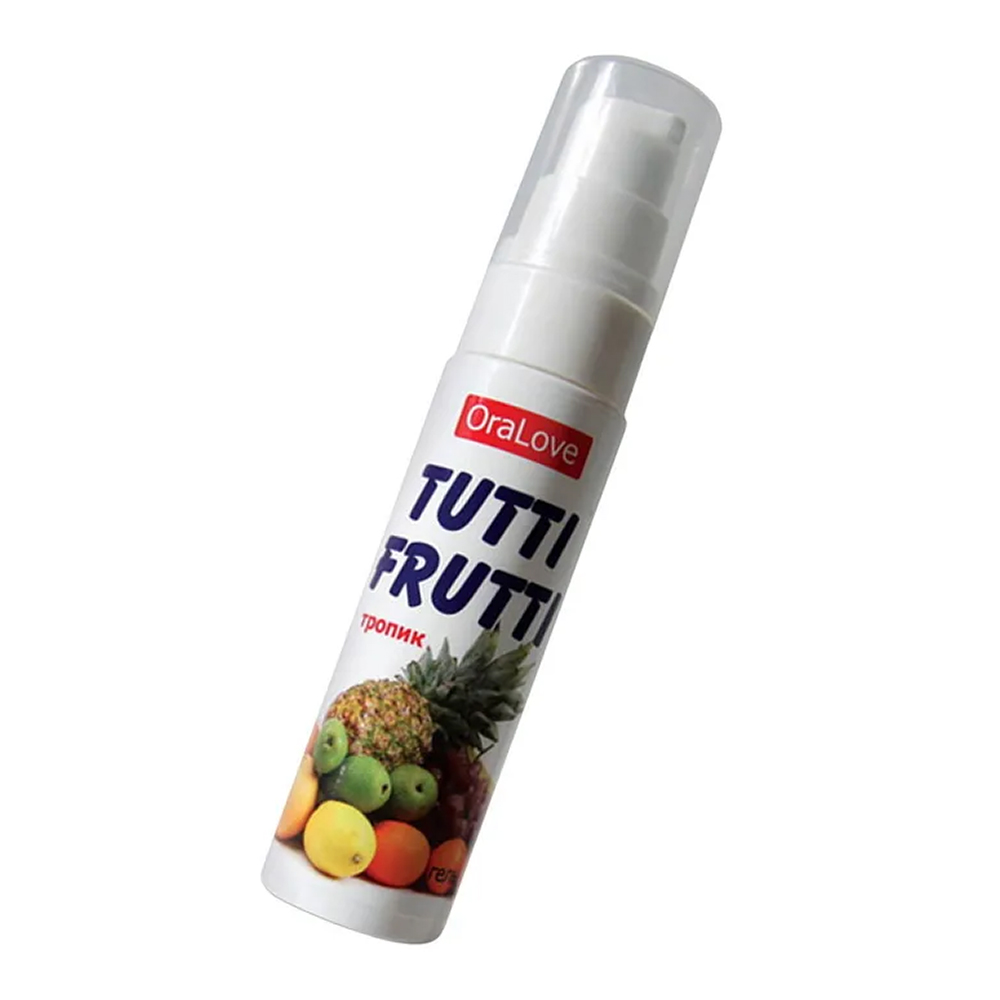 Съедобная гель-смазка TUTTI-FRUTTI для орального секса со вкусом экзотических фруктов 30г