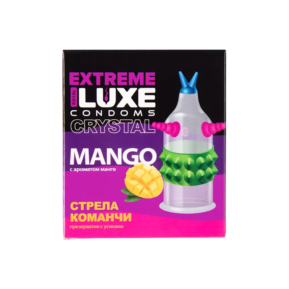 Презервативы Luxe, extreme, «Стрела команчи», манго, 18 см, 5,2 см, 1 шт.