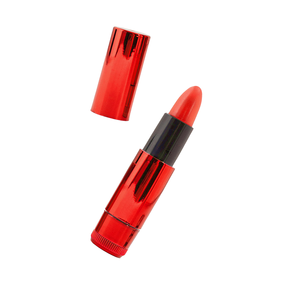 Вибромассажер Black & Red by TOYFA «Помада», силикон, красный, 9 см