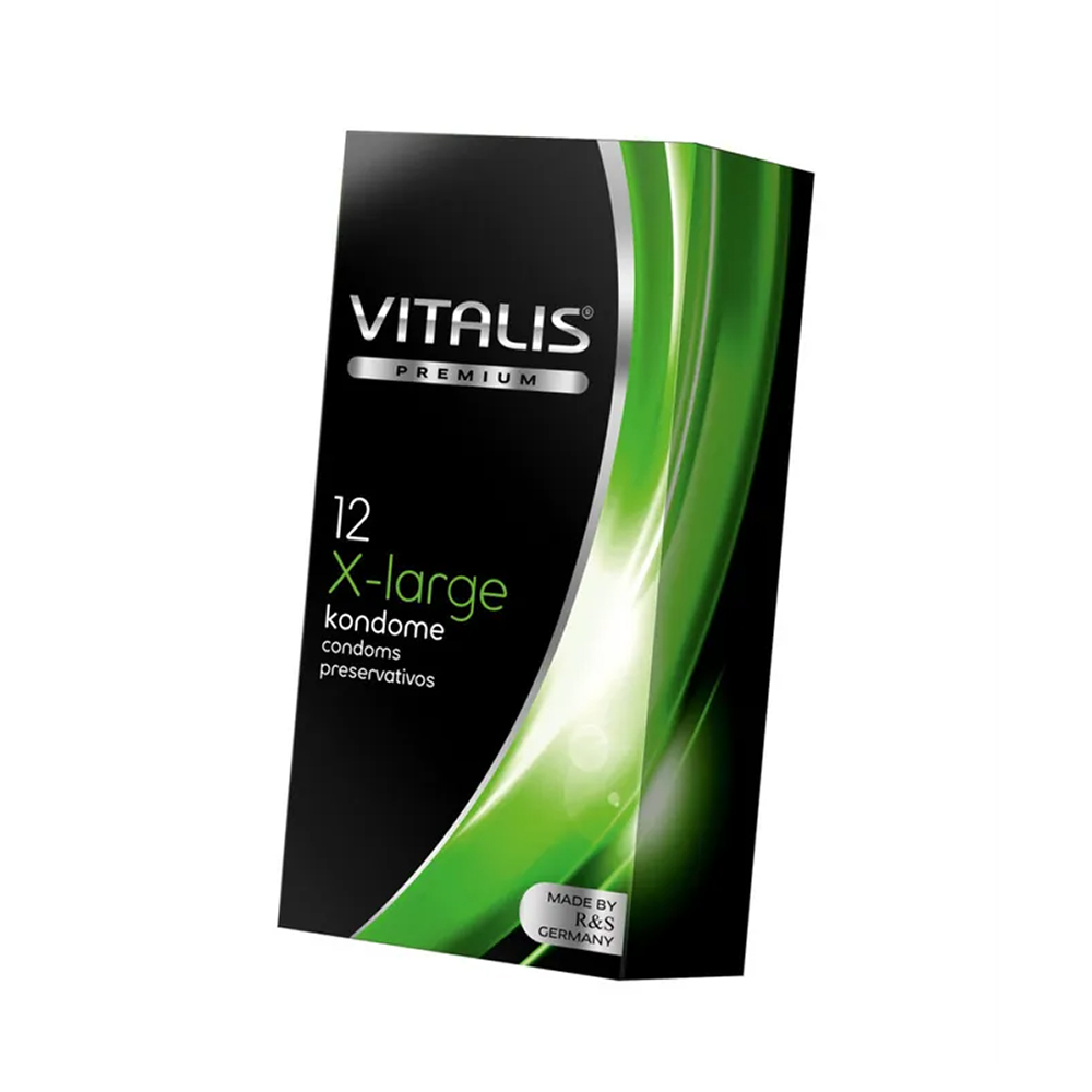 Презервативы Vitalis, premium, увеличенного размера, 19 см, 5,7 см, 12 шт.