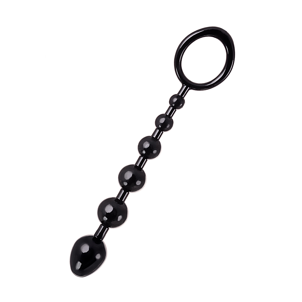 Анальная цепочка Toyfa A-toys S, TPE, черный, 19,8см