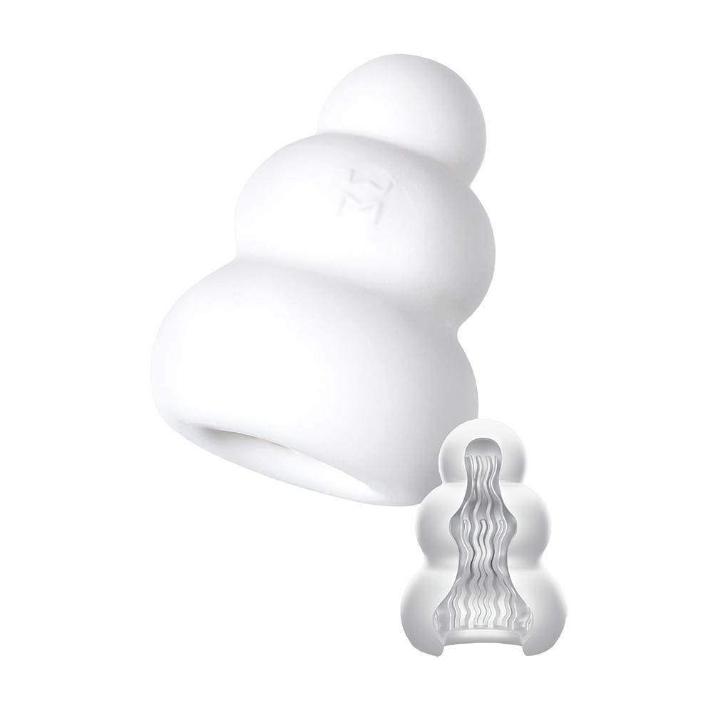 Мастурбатор нереалистичный MensMax Pucchi Shower, TPE, белый, 6,5 см