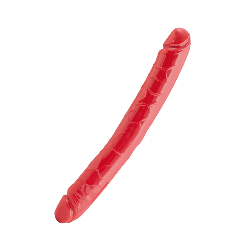 Двусторонний фаллоимитатор Black & Red by TOYFA, ПВХ, красный, 31 см