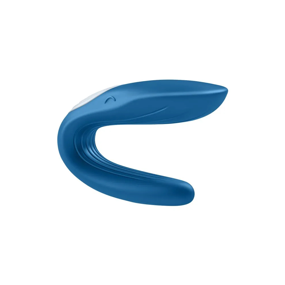 Многофункциональный стимулятор для пар Satisfyer Partner Whale, силикон, голубой, 17 см. 2