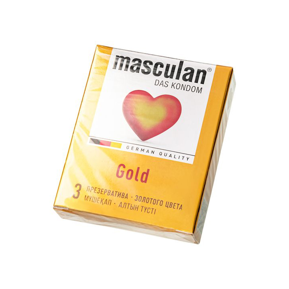 Презервативы Masculan, 5 ultra, золотые, 19 см, 5,3 см, 3 шт.(Gold № 3)