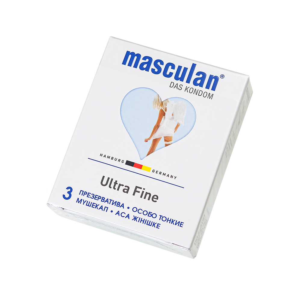 Презервативы Masculan, ultra 2, особо тонкие, 19 см, 5,3 см, 3 шт.( Ultra Fine № 3)