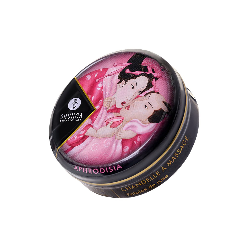 Массажное аромамасло в виде свечи Shunga «Афродизия. Лепестки роз» (Aphrodisia. Rose Petals), 30 м