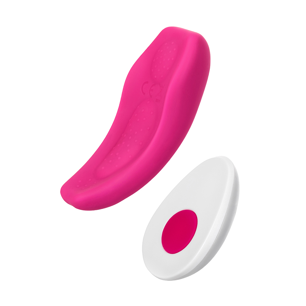 Клиторальный вибратор в трусики JOS FLIRTY, силикон, розовый, 9,3 см