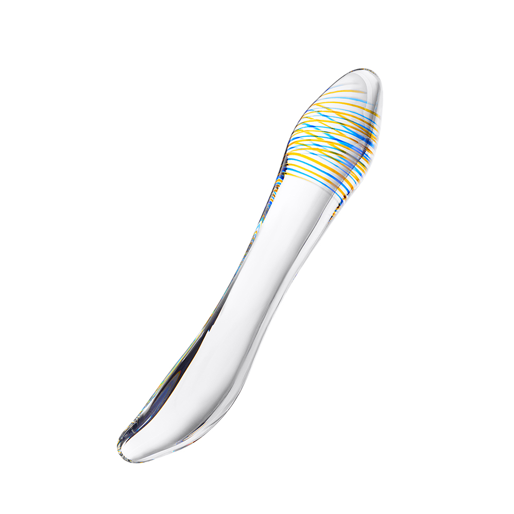 Двусторонний фаллоимитатор Sexus Glass, стекло, прозрачный, 22 см