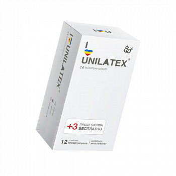 Презервативы Unilatex, multifrutis, аромат, цветные, 19 см, 5,4 см, 15 шт.