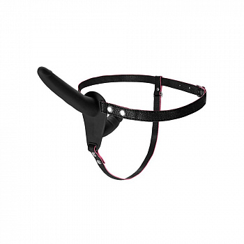 Страпон на креплении Black&Red by TOYFA, силикон, черный, 24 см