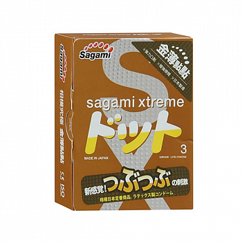 Презервативы Sagami Xtreme Feel UP латексные, усиливающие ощущения, 3шт.