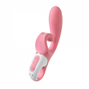 Нереалистичный вибратор Satisfyer Hug me, силикон, розовый