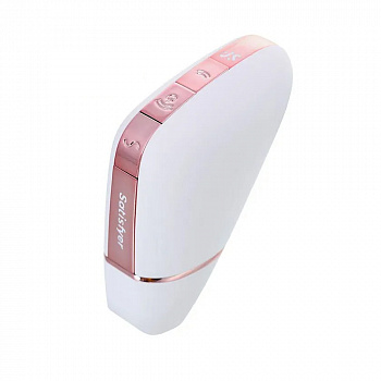 Вакуум-волновой бесконтактный стимулятор клитора Satisfyer Love Triangle, силикон, белый, 8,8 см.