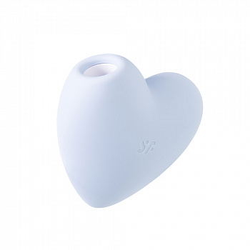 Вакуум-волновой бесконтактный стимулятор клитора Satisfyer Cutie Heart, силикон, голубой