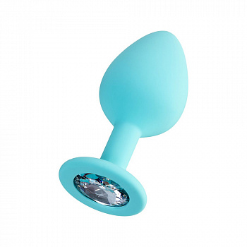 Анальная втулка ToDo by Toyfa Brilliant, силикон, голубая, 8 см, Ø 3,5 см, 50 г