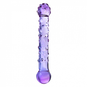 Двусторонний фаллоимитатор Sexus Glass, стекло, розовый, 19,5 см