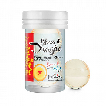 Интимный гель Esferas do Dragao Hot Ball с охлаждающе-разогревающим эффектом (2 шарика по 3 гр.)