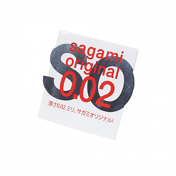 Презервативы Sagami, original 0.02, полиуретан, ультратонкие, гладкие, 18 см, 5,8 см, 1 шт.