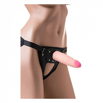 Страпон на креплении RealStick Strap-On Harley, TPR, телесный, 17,3 см 