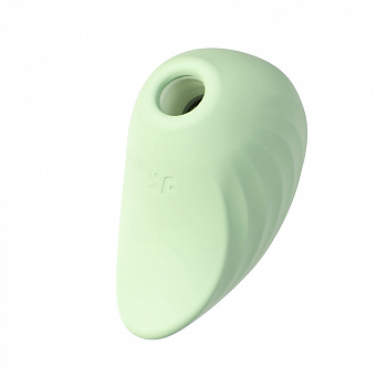 Вакуум-волновой бесконтактный стимулятор клитора Satisfyer Pearl Diver, силикон, зеленый
