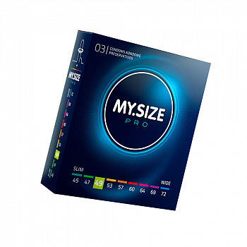 Презервативы My.Size, латекс, 16 см, 4,9 см, 3 шт.