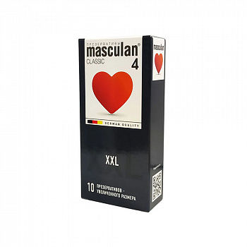 Презервативы Masculan, classic 4, XXL, увеличенного размера, 20 см, 5,4 см, 10 шт.
