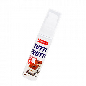 Съедобная гель-смазка TUTTI-FRUTTI для орального секса со вкусом тирамису 30г