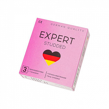 Презервативы EXPERT Studded Germany 3 шт. (облегающие, точечные)