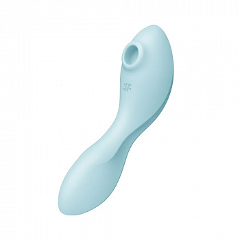Вакуумный стимулятор клитора Satisfyer Curvy Trinity 5+, голубой