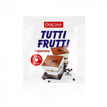 Съедобная гель-смазка TUTTI-FRUTTI для орального секса со вкусом тирамису, саше 4г