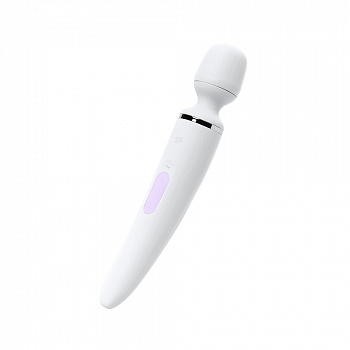 Нереалистичный вибратор Satisfyer Woman Wand, ABS пластик, белый, 34 см.