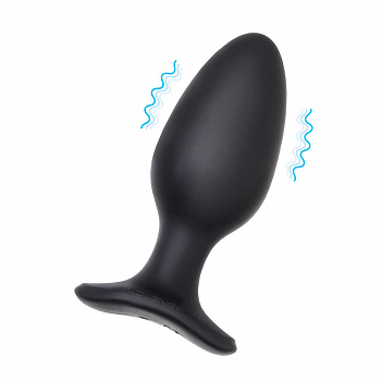 Анальная втулка LOVENSE Hush 2 (L), силикон, черная, 12,1 см
