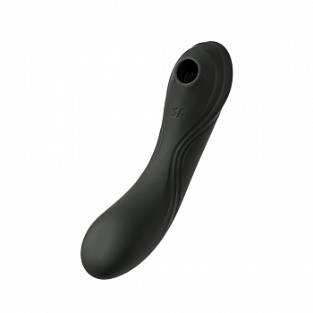 Вакуум-волновой бесконтактный стимулятор клитора Satisfyer Curvy Trinity 4, силикон, чёрный