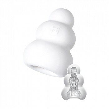 Мастурбатор нереалистичный MensMax Pucchi Shower, TPE, белый, 6,5 см