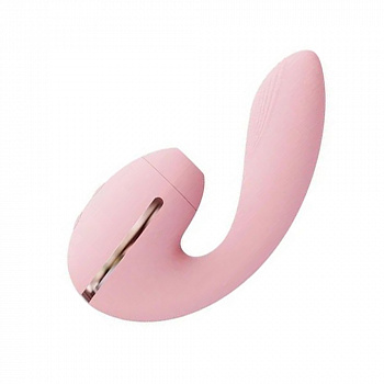 Вакуумный вибратор KISSTOY Tina Mini Pink, вагинально-клиторальный