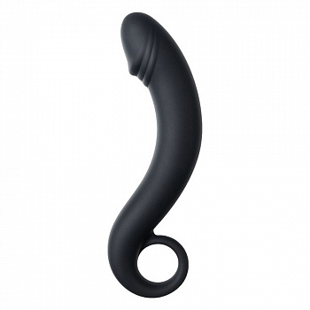 Анальный стимулятор TOYFA POPO Pleasure Dorado, водонепроницаемый, силикон, черный, 18 см, Ø 3,5 см