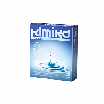 Презервативы Kimiko AQUA ультратонкие, особо увлажнённые, 3 шт