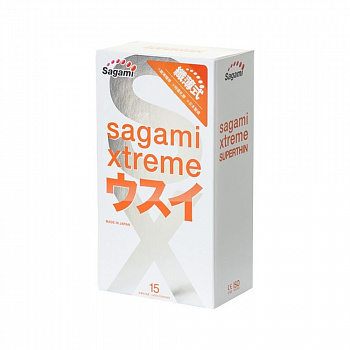 Презервативы Sagami Xtreme 004 ультратонкие латекс 15 шт.