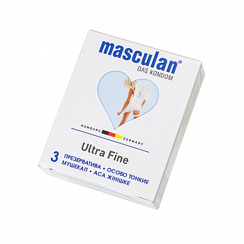 Презервативы Masculan, ultra 2, особо тонкие, 19 см, 5,3 см, 3 шт.( Ultra Fine № 3)